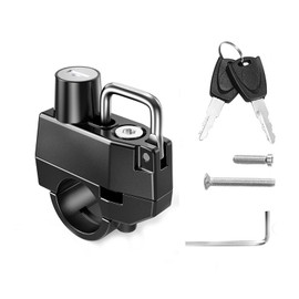 Generic Motorcycle Helmet Lock Motorcycle Security Lock Universal Motorcycle Parts Helmet Safety Lock with 2 Keys Set for Motorcycles Bicycles Electric Vehicles Black