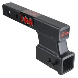 TOPTOW Trailer Receiver Hitch Extender Adapter 4" Drop/Riser, 8" and 10" Extension Length, 2" Shank, 7500lbs Towing Capacity, Matte Black…