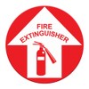 Fire Extinguisher Floor Decals Red Anti-Slip Round Shape J Business