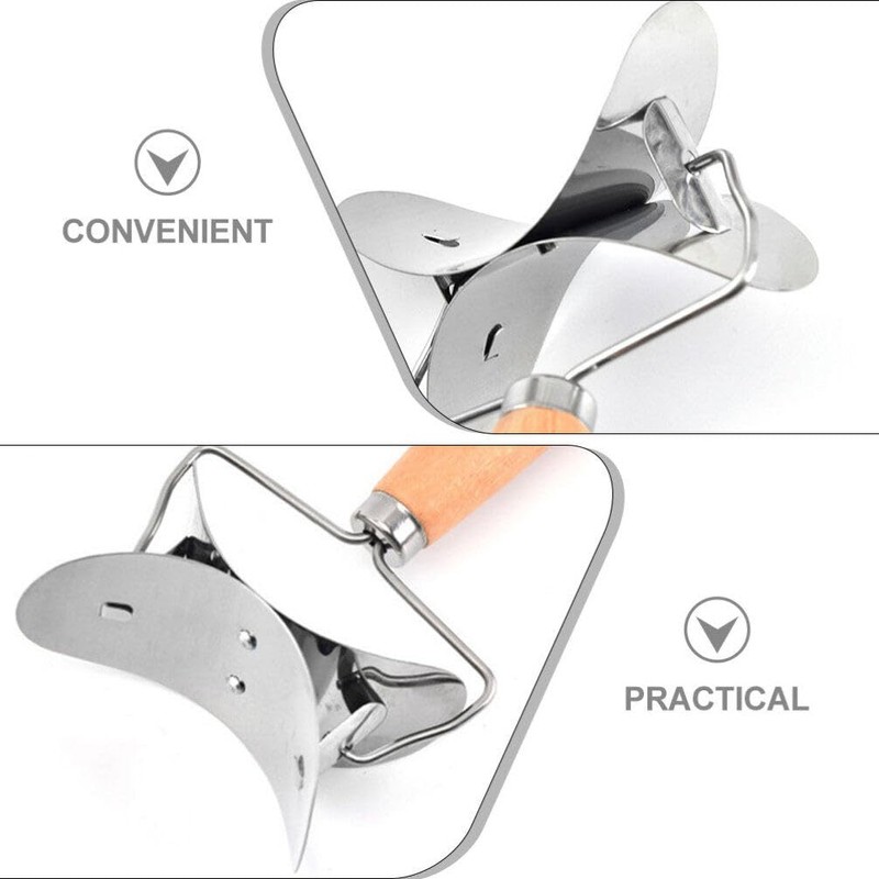 IMIKEYA Stainless Steel Rolling Pastry Cutter Dumpling Wrapper Circle Roller
