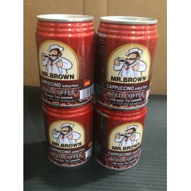 Mr. Brown ( 4 PK) Mr. Brown Iced Coffee CAPPUCCINO Ready to Drink Iced Coffee EXP:02/05/23