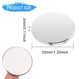 Super Strong Magnets Disc Neodymium Rare Earth Magnets Heavy Duty Extra Powerful 32x3mm Round Magnet with Double-Sided Adhesive Backing for Fridge Refrigerator Cabinet Craft 14Pack