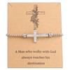 bobauna Sideways Cross Adjustable Link Bracelet Christian In Good Faith