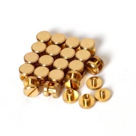 20pcs Chicago Screw 8x4x3mm Brass Screw Concho Bag Belt Bottom Rivet Studs Parts Rivet Studs Screw Type Leather Craft DIY Handmade Parts