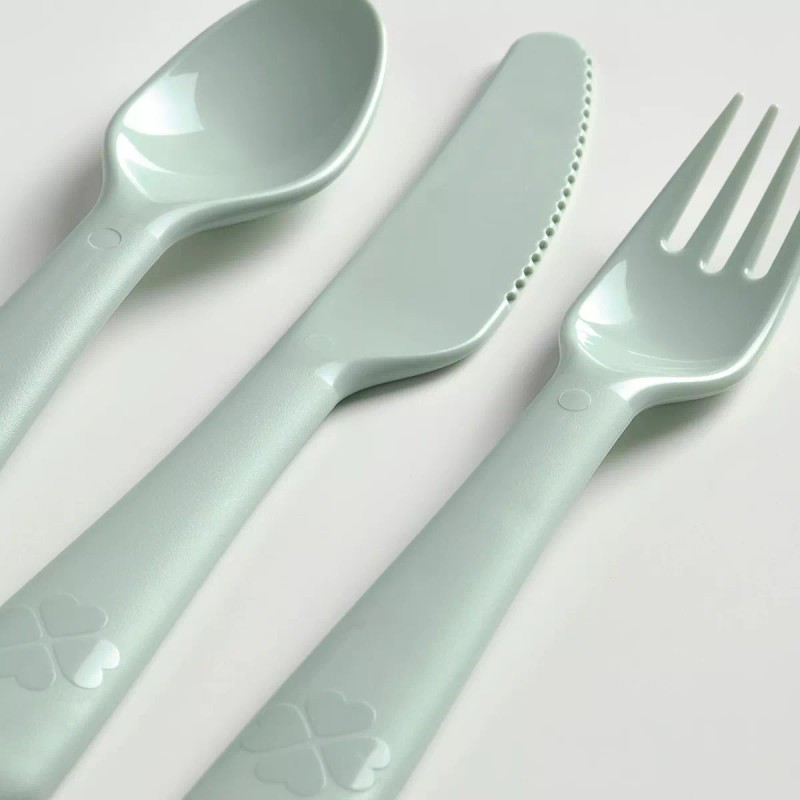 Paärty Art 18 Cubiertos Infantiles Reutilizable Plastico Varios Colores