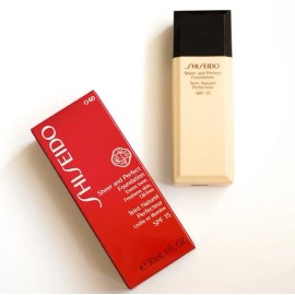 Shiseido New Shiseido Sheer and Perfect Foundation Oil Free SPF 18 1 OZ Choose Color - D10 - Golden Brown