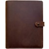 Genuine Leather Binder Portfolio, 6 Ring Binder Organizer with Inner