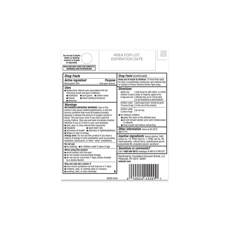 Anbesol Gel Maximum Strength 0.33 oz (Pack of 10)