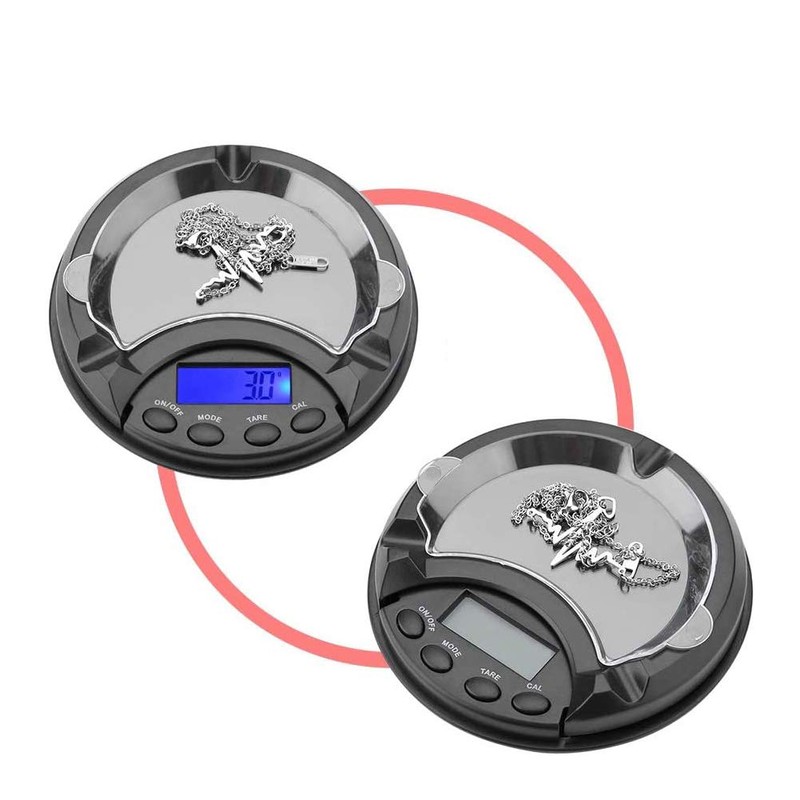 200g/0.01g Portable Ashtray Electronic Jewelry Scale, Digital Jewelry Precision Scale