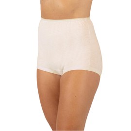 Dixie Belle Women's Banded Leg Cotton Full Brief Panty (US, Numeric, 7, Regular, Regular, Beige)