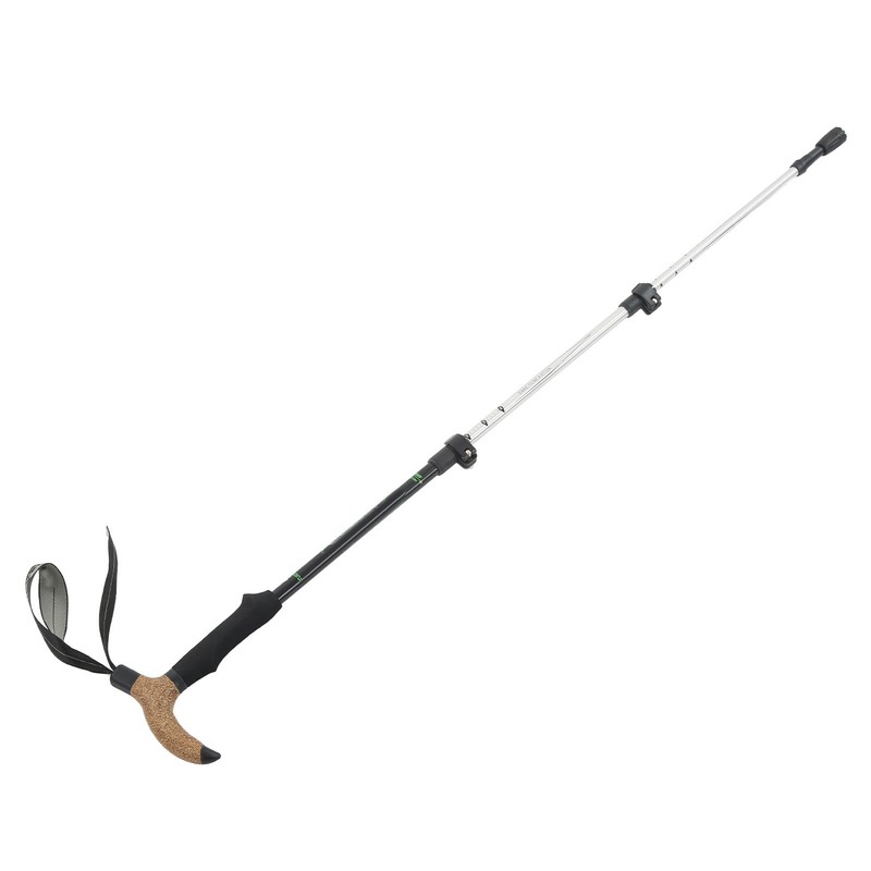 3 Section Retractable Hiking Stick Aluminum Alloy Mountaineering Balance Pole