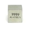 Elemental Specimen Tin Sn (0.4 inch (10 mm) Cube, Engraved