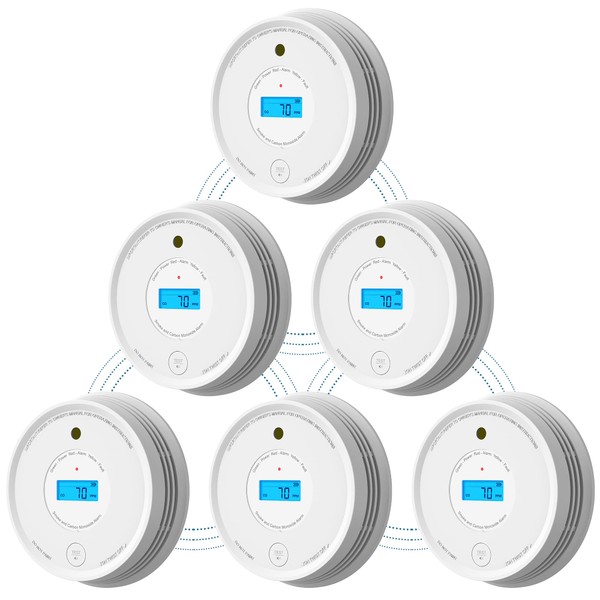AEGISLINK AEGISLINK Smoke Carbon Monoxide Detector, Interlinked Combination Smoke CO