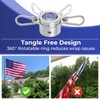 Yarkor Flag Pole Clip, Aluminum Alloy Flag Pole Rings, 360