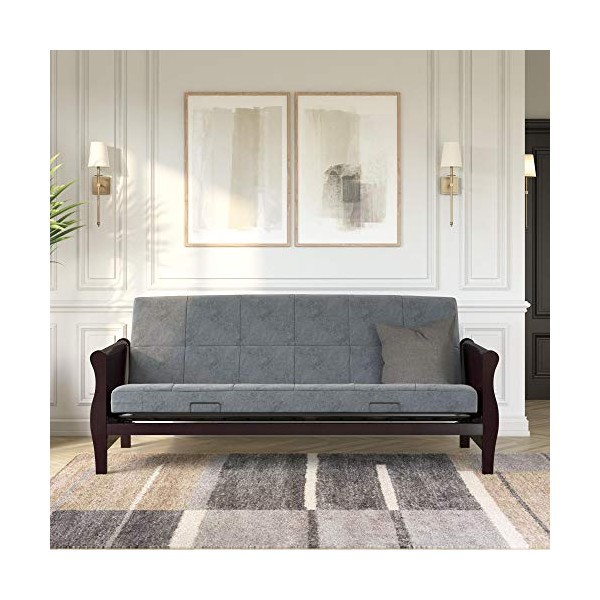 DHP 6" Square Quilted, Full, Gray Futon Mattress