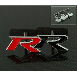 SDeelCase 3D Bolt on Metal Black Red Mugen RR Front Emblem Badge For All Grill Grille