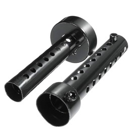 TOTMOX 2 Pieces 35 mm Universal Motorcycle Exhaust Silencer DB Killer Exhaust Silencer 35 mm Black