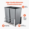 VEVOR Pull-Out Trash Can, 50 QT x2 Double Under Mount