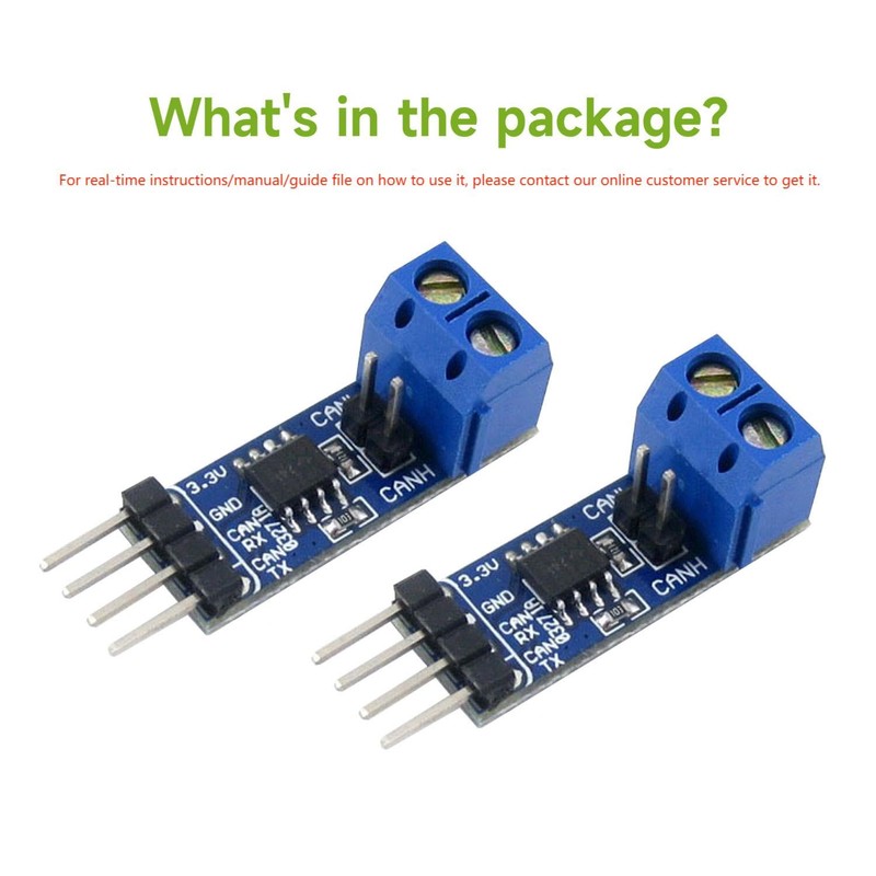 SN65HVD230 CAN Bus Transmitter Receiver (2pcs), Connects MCUs to Can