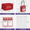 Boviisky Lockout Tagout Kit with Red Safety Padlocks, Hasps Set,