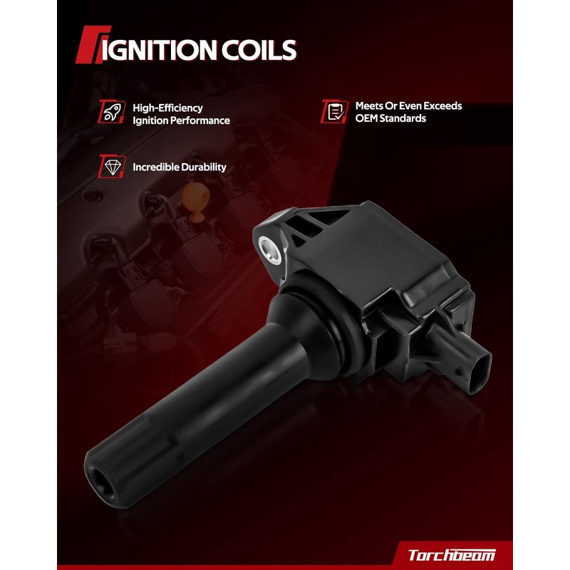 Torchbeam Set of 4 UF710 Ignition Coil Pack and Double