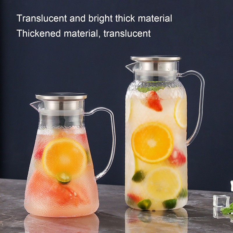 Water Pitcher with Lid and Handle 1500ml Acrylic Heat Resistant
