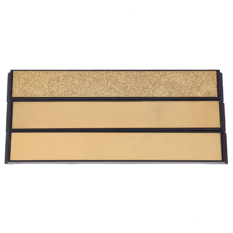 3pcs 80/600/1000 Grit Emery Knife Sharpener Stone Titanium Plated Whetstone