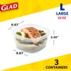 Glad GladWare Tall Entree Food Storage Containers - Large Square