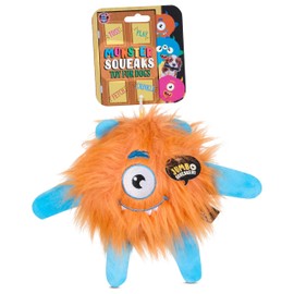 Bow Wow Full Body Squeaker Dog Toy – Plush Squeaky Toy for Dogs – Monster or Unicorn Design – Soft & Fun for Interactive Play – Assorted Colors