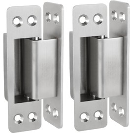 Hidden Door Hinge 4 Inch 2pack 304 Stainless Steel Hidden Door Hinges Heavy Duty Invisible Hinge 3mm Thicknesse Hidden Hinges for Doors 4 x 1 x 0.12inch