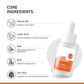 AOPEIBOTO Acne Treatment for Face, Salicylic Acid Serum, Skin Care Essence for Acne, Blackhead, Sebum, Pore, Even out Skin Tone, 1.1fl.oz/30ml