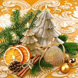 Paper Luncheon Decoupage Napkins Christmas Tree Candles Ornament Pack 20