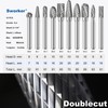Sworker 10Pcs Carbide Burr Set 1/4 Shank w/Clear Box Max