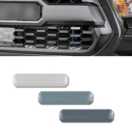 Car Front Grille Tri-Color Decal Stripe Grille Emblem Badge Sticker Compatible with 2016-2020 Tacoma TRD Pro Grille (W/G/B)
