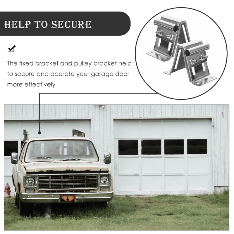 ARTIBETTER 2pcs Garage Door Adjustable Top Bracket, Garage Doors Fixture