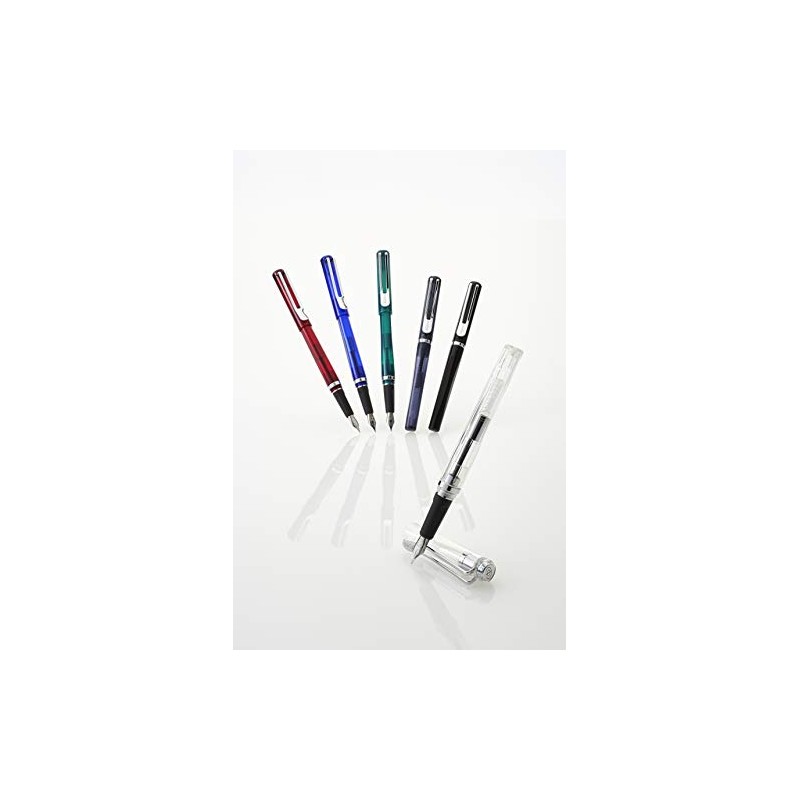 Nakabayashi TACCIA Faceted Fountain Pen, Clear, Nib Size, F TPF-001-C-F