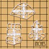 Set of 3 Camping Cookie Cutters (Designs: Backpack, Tent, &