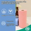 JINYUDOME Cloth Roll, 2 Rolls, Red & Blue, Disposable Cleaning