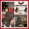 Snow Pine Trees Brown Rustic Wood Winter Christmas Stockings 18