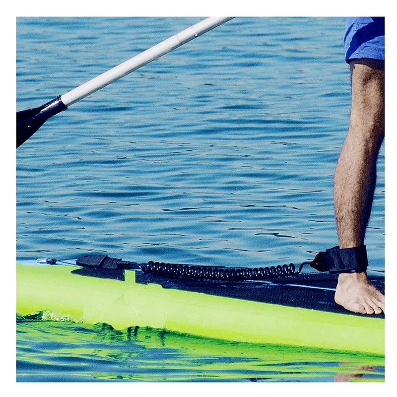 Sup Leash,10.8 Foot 7 mm Thick,Premium Coiled Surf Leash,Surf Paddle