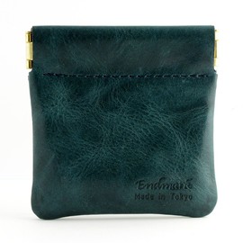 (EndMark) Made in Japan, Genuine Leather, Coin Case, Bag Type (Night Blue)