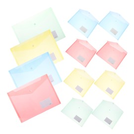 Pack of 20 Document Bags with Snap Closure, Coloured Document Bags, Sturdy Document Pockets, File Folder, Coloured Folder Set, Clear Document Folder, File Organiser Operitacx