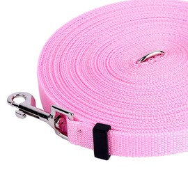 Correa para Perros de Línea Larga, Correa Ligera para Entrenamiento de Cachorros para Perros Grandes, Senderismo, Campamento, Entrenamiento, Natación (Rosa)