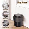 RINJUN 2 Pack Black Door Stoppers for Floor Mounting， Door