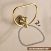 WOLIBEER Brass Towel Ring,Antique Hand Towel Holder, Bathroom Hand Towel