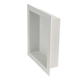 Palisade 17.5 in. x 15.5 in. Vinyl Waterproof Shower Niche Insert in Dusty Pearl