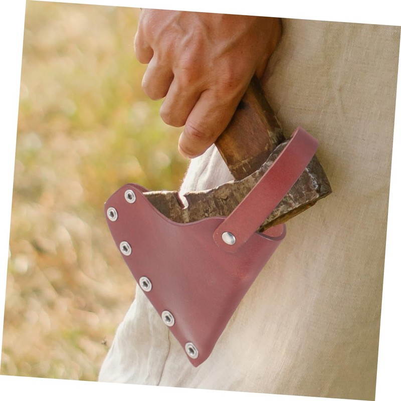 Outanaya Reusable Leather Hatchet Axe Protective Cover Portable Camping Axe