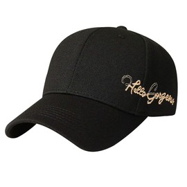 White Fang CA590 Cap, English Letters, Logo Hat, Sports, Running, Outdoors, Men's, Women's,, multicolor (black / gold)
