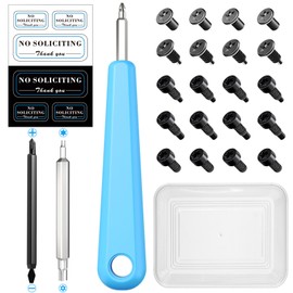 R/ing Doorbell Screwdriver Kit, Double-Ended Torx T6/T15 with Phillips and Slotted Screwdriver & No Soliciting Signs, Doorbell Security Screws for Video Doorbells Replacement Password Reset(Blue)
