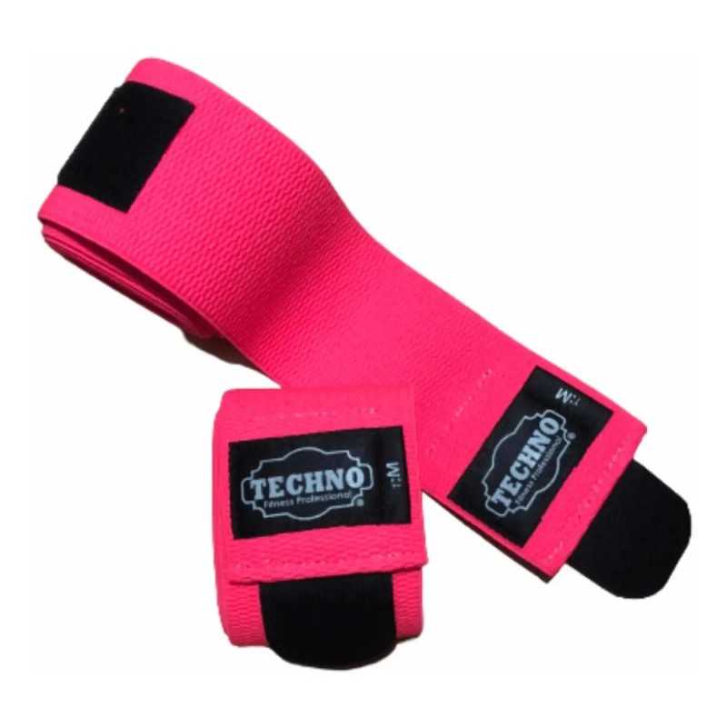 Faja De Tres Velcros + Vendas Para Rodillas Gym Pack